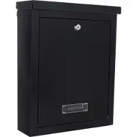 Rottner tresor Rottner Brievenbus Patrik Zwart |40x31x13,5cm|Inworp 25 x 3,4 cm|