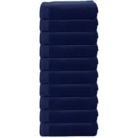 The One Towelling Organische Handdoeken Set - 10 Stuks - 50 x 100 cm - Hotelkwaliteit - Handdoekenset - Badhanddoek - 550gr/m2 - Katoen - Navy