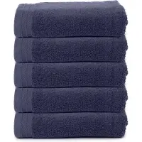 The One Towelling Organische Handdoeken Set - 5 Stuks - 70 x 140 cm - Hotelkwaliteit - Handdoekenset - Badhanddoek - 550gr/m2 - Katoen - Denim