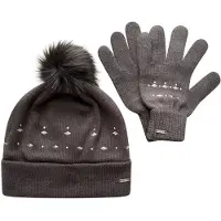 Dare 2b Dare2B Dames Crystal Clear Muts en Handschoenen Set Zwart