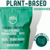 Imby Vegan Hondenvoer - 3kg - 100% vegan hondenbrokken - Eiwitrijk - Hondenvoeding