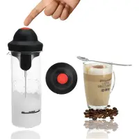 Discountershop Elektrische Melkopschuimer RVS – Draadloos en BPA-vrij – Voor Warme en Koude Melk – Latte en Cappuccino Schuimer – Met Anti-Aankoek Glaskan