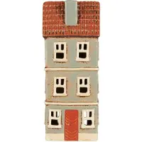 Ib Laursen - Keramieken huisje - Nyhavn - waxinelichthouder - hoog