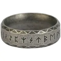 EtNox Ring - Runen - zilverkleurig - Maat 62