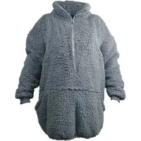 Unique living hoodie willow dark grey -70x87cm