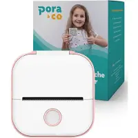 Pora&co Mini thermische fotoprinter voor smartphone, roze