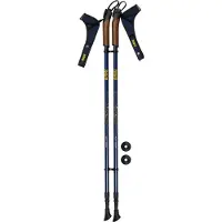 Abbey camp Nordic Walking Stokken - Telescopisch Verstelbaar - Per Paar - Blauw/Grijs