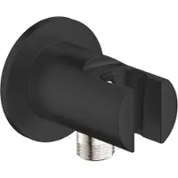 GROHE Vitalio Universal - Muuraansluitbocht met houder, mat zwart 269622431