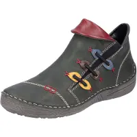Rieker Enkellaarsje navy / geel / kaki / watermeloen rood