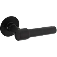 Intersteel Deurklink L L Krucko Met Plat Rozet 2mm Zwart