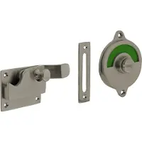 Intersteel WC-overslag met bocht groen/rood - nikkel mat