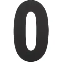 Intersteel Deurbeslag | Huisnummer 0 | | 50 cm (XXL, RVS, Mat Zwart)