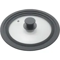 Metaltex - Pannendeksel 16-20 cm - Universeel Glazen deksel - Met Siliconen Rand en Stoomventiel - Anti Spatdeksel