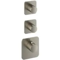 Hotbath Gal GLF012 high flow thermostaat met 2 stopkranen geborsteld nikkel PVD