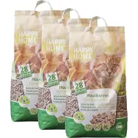 Happy Home Natural Wood - Kattenbakvulling - 3 x 20 l