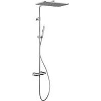 Hotbath Gal thermostatische stortdouche set met 27x40cm hoofddouche chroom