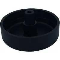 Furniture Legs Europe Meubelpoot zwart rond Ø 5 cm en hoogte 1,5 cm van kunststof - 4 stuks