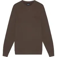 Lyle & Scott Lyle &amp; Scott Tonal Eagle Form Groene Ronde Hals Trui