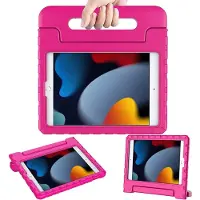 Ntech Hoes geschikt voor iPad 2021 Kinderen Roze - Hoes geschikt voor iPad 10.2 (2019) kinderen Hoes - Hoes geschikt voor iPad 10.2 (2020) Hoes Kidsproof Backcover met handvat -