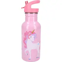 Prêt Unicorn Drinkfles en Schoolbeker - Roze - Stainless Steel - 500 ml