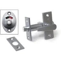 Dulimex Insteekgrendel met WC garnituur en sluitplaat lengte 70 mm zilvergrijs