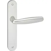 Impresso Deurkruk - Cambridge - Voor binnen - Ovaal deurschild met schroeven - Aluminium - 2 stuks