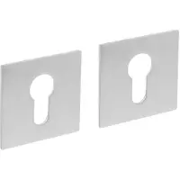 Intersteel | Magneet rozet | Vierkant met profielcilindergat | RVS Geborsteld