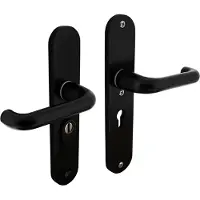 Intersteel Achterdeurbeslag Aurano Pc 55mm Kerntrekbeveiliging Aluminium Zwart