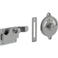 Intersteel WC-overslag met bocht vrij/bezet - chroom mat