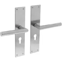 Intersteel Strakke deurklink Jura cilindergat 55mm RVS