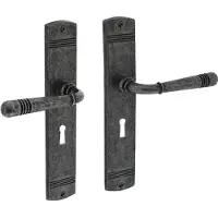 Intersteel Klassieke deurklink Helena sleutelgat 56mm oud grijs