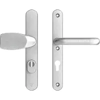Axa Veiligheidsbeslag Oval Plus smal kruk Wing+U PC72 anti-kerntrek aluminium naturel