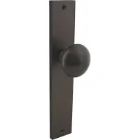 Intersteel knopschild rechthoekig 245x45mm vaste knop en wisselstiftblind - antraciet