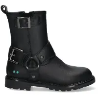 BunniesJR leren bikerboots zwart Meisjes Leer Effen - maat 26