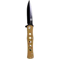Van Os Metalen zakmes / survival mes bruin met G10 handvat - inklapbaar - 27 cm