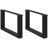 vidaXL Salontafelpoten 2 st U-vormig 60x(30-31) cm staal zwart