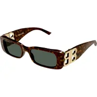 Balenciaga rechthoek dames donkere havana groen bb0096s