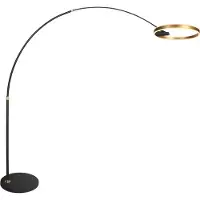 Steinhauer Design booglamp Ringlux zwart met goud