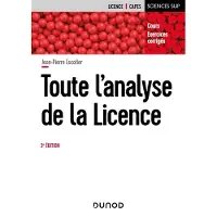 Dunod Toute l'analyse de la licence