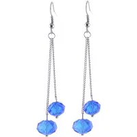 Behave - Oorbellen - Oorhangers met transparant blauw facet geslepen kralen