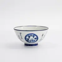 Tokyo Design Studio - Kawaii - Rijstkom - 11.3x5.8cm - 300ml - Kom Daruma - Blauw en Wit