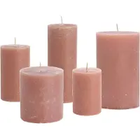 Rustik Lys Cactula set van 5 chique stompkaarsen voor urenlang plezier = 7 x 10 - 7-13.5 - 7-20 - 10 x 11 en 10 x 18 cm