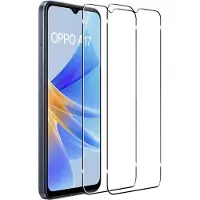 Ntech Screenprotector geschikt voor Oppo A17 screenprotector Beschermglas 2 pack - Screenprotector geschikt voor Oppo A17 screen protector glas