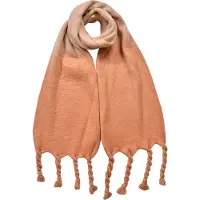 Clayre & Eef Wintersjaal Dames 32x220 cm Bruin Synthetisch