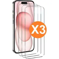 Ntech Screenprotector Geschikt voor iPhone 15 screenprotector Beschermglas iPhone 15 Pro – gehard glas tempered glass – 3 Stuks