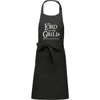 Kariban mijncadeautje - Luxe - Barbecueschort - BBQ schort - The Lord of the Grill - The return of the BBQ - chique grijs