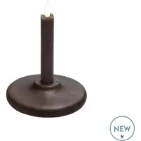 Vase the World Kandelaar Toponas | Walnoot hout | bruin | Ø13 x H13 cm