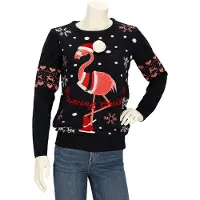 Apollo Kersttrui dames - Gebreide kersttrui - Zwart - Maat M - kersttrui dames volwassen - kersttrui - kerst trui - kerst trui dames