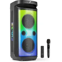 Fenton Pulse160 party speaker - Party box met LED's en oplaadbare accu