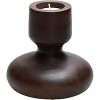Vase the World Kandelaar Colmor | Walnoot hout - walnut | 2 in 1 | Ø12 x H12 cm